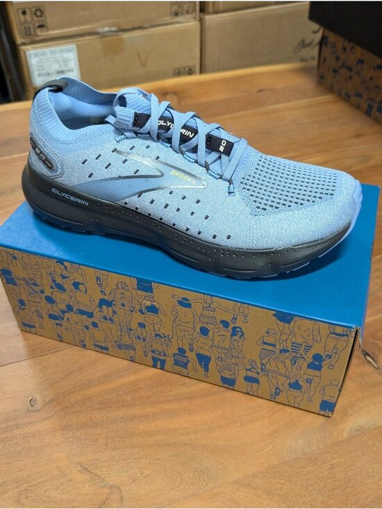 Brooks Men\'s Glycerin 20 Neutral Running Shoe Light Blue/Nine Iron/Sulphur 11.5 main image 2